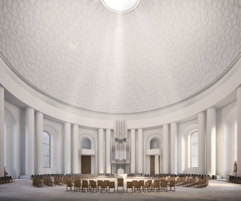 SHM_kirche-innen-bestuhlung-penrose-muster-zentriert